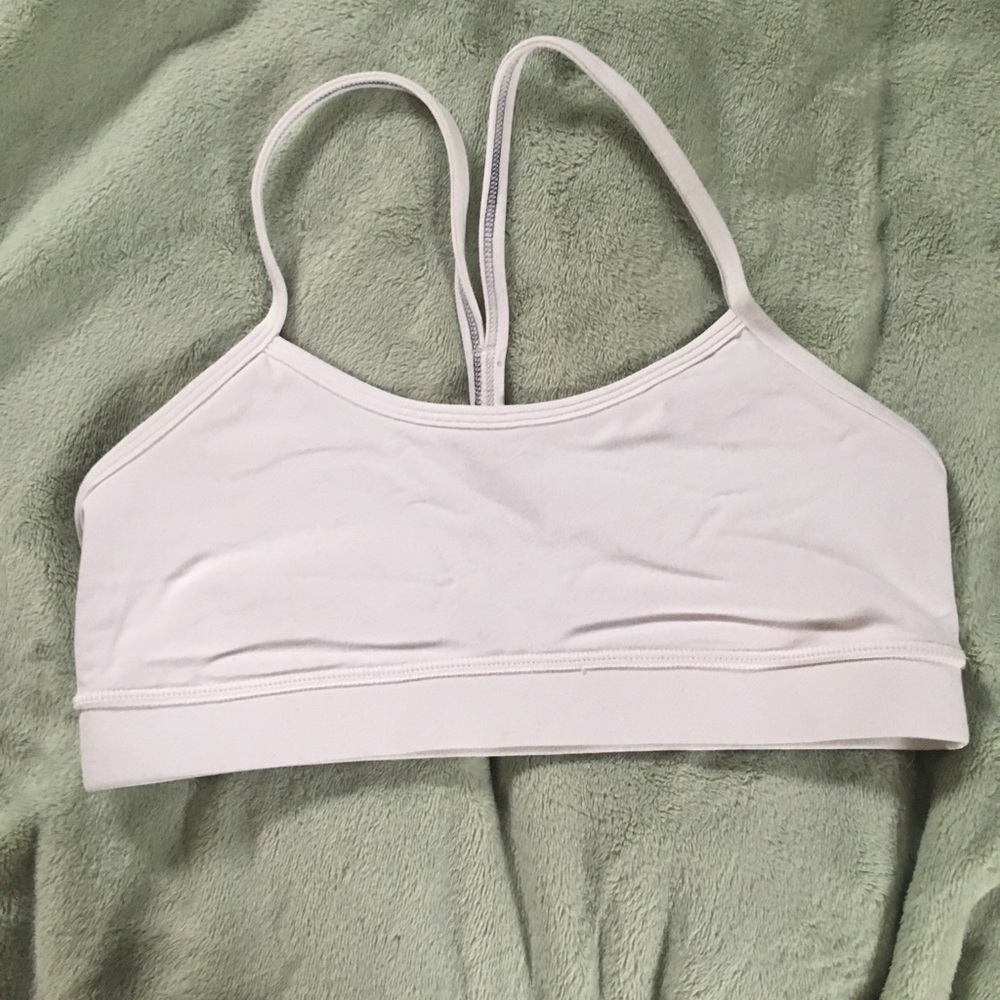 Lululemon Flow Y Sports Bra (white, size 6)